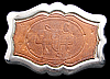 1970s WESTERN STYLE *LEATHER INLAY WITH SADDLE* BUCKLE