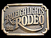GREAT 1981 *RALEIGH LIGHTS RODEO* VINTAGE BELT BUCKLE
