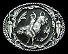 COOL 1995 WESTERN STYLE *BULL RIDER* PEWTER BELT BUCKLE