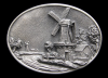 COOL 1985 VINTAGE *WIND MILL AND SCENERY* PEWTER BUCKLE
