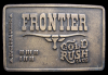 GREAT 1970s VINTAGE *FRONTIER GOLD RUSH CLUB* BUCKLE