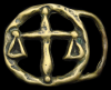 AMAZING 1970s **LIBRA ASTROLOGY** CUTOUT FASHION BUCKLE