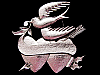 AWESOME CUT-OUT SPARROW & ARROW THRU TWO HEARTS BUCKLE