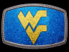 COOL VINTAGE 1970s WEST VIRGINIA UNIVERSITY BELT BUCKLE