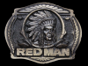 GREAT VINTAGE 1988 RED MAN CHEWING TOBACCO BELT BUCKLE