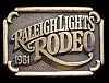 GREAT 1981 VINTAGE **RALEIGH LIGHTS RODEO** BELT BUCKLE