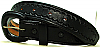 1970s VINTAGE HIPPIE *BRAIDED* BLACK LEATHER BELT - 29