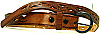 1970s VINTAGE **TOOLED** CUT OUT NARROW BROWN BELT - 36