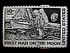 1970s 10 CENT AIRMAIL 1ST MAN ON THE MOON STAMP BUCKLE