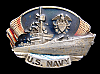 1981 VINTAGE *UNITED STATES NAVY* PEWTER BELT BUCKLE