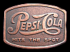 GREAT 1980s *PEPSI-COLA HITS THE SPOT* VINTAGE BUCKLE