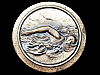 COOL VINTAGE 1977 **SWIMMING IN THE OCEAN** BELT BUCKLE
