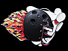 GREAT 1994 *FLAMING BOWLING BALL HITTING PINS* BUCKLE.