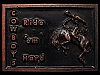 AWESOME VINTAGE 1970s COWBOYS RIDE 'EM HARD BELT BUCKLE