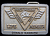 COOL 1970s *NORTH AMERICAN FISHING CLUB* PEWTER BUCKLE