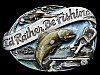 COOL VINTAGE 1985 **I'D RATHER BE FISHING** BELT BUCKLE