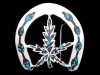VINTAGE 1970s CUT-OUT HORSESHOE & MARIJUANA LEAF BUCKLE