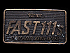 COOL VINTAGE 1982 FAST 111s LICENSE PLATES BRASS BUCKLE