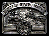 AWESOME VINTAGE 1970s UNITED STATES NAVY PEWTER BUCKLE
