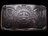 COOL 1970s SOUTHWEST STYLE ARTWORK BLACK LEATHER BUCKLE