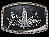 SWEET VINTAGE 1970s HIPPIE STYLE MARIJUANA BELT BUCKLE