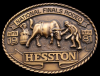 VINTAGE 1981 NATIONAL FINALS RODEO HESSTON BRASS BUCKLE