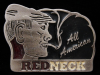 COOL VINTAGE 1970s *ALL AMERICAN REDNECK* PEWTER BUCKLE