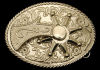 AWESOME 1980s ***TWIRLING SPUR*** CHROME WESTERN BUCKLE