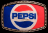 GREAT VINTAGE 1970s BUCKLE **PEPSI COLA ** LOGO NICKEL