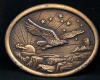 COOL 1970s VINTAGE ***EAGLE SUNSET STARS*** BELT BUCKLE