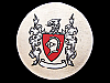 COOL ROYAL CREST W/ GRIFFON & KNIGHT'S HEAD BELT BUCKLE