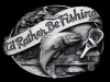 COOL VINTAGE 1985 **I'D RATHER BE FISHING** BELT BUCKLE