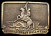 COOL 1970s VINTAGE BUCKLE **COWBOY HALL OF FAME** BRASS