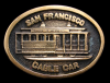 COOL 1970s *SAN FRANCISCO CABLE CAR* SOLID BRASS BUCKLE