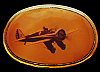 1970s MASTERWORK BUCKLE **WW2 FIGHTER PLANE** NICKEL