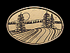 AWESOME VINTAGE 1970s SNOWY MOUNTAIN ROAD BRASS BUCKLE
