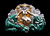 COOL 1983 VINTAGE *VIKING WOMAN AND DRAGON* BELT BUCKLE