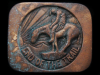 COOL VINTAGE 1970s END OF THE TRAIL FIGURE BRASS BUCKLE