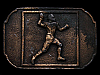AWESOME VINTAGE 1970s FOOTBALL QUARTERBACK BRASS BUCKLE