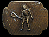 AWESOME VINTAGE 1970s ***TENNIS PLAYER*** BRASS BUCKLE