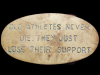 FUNNY VINTAGE 1970s OLD ATHLETES NEVER DIE BRASS BUCKLE