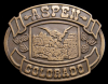 COOL VINTAGE 1970s BUCKLE **ASPEN** SKI COLORADO BRASS