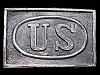 AWESOME VINTAGE 1970s RETRO US CIVIL WAR PEWTER BUCKLE