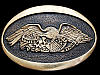 AWESOME VINTAGE 1976 UNITED WE STAND SOLID BRASS BUCKLE