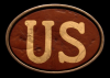 1970s ***U.S.*** CIVIL WAR STYLE BRASS & LEATHER BUCKLE