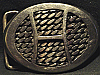 COOL VINTAGE 1970s CHROME FASHION HIPPIE BUCKLE indie emo