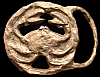 AMAZING 70s **CANCER ASTROLOGY** CUTOUT FASHION BUCKLE