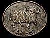 AWESOME VINTAGE 1970s ARIES SYMBOL THE RAM BRASS BUCKLE