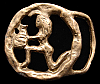 AMAZING 70s *AQUARIUS ASTROLOGY* CUTOUT FASHION BUCKLE