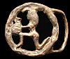 AMAZING 70s *AQUARIUS* ASTROLOGY CUTOUT FASHION BUCKLE